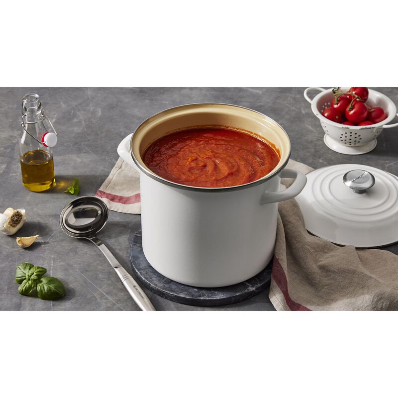 Olla Le Creuset De Acero Esmaltado 7,5 L Blanca image number null