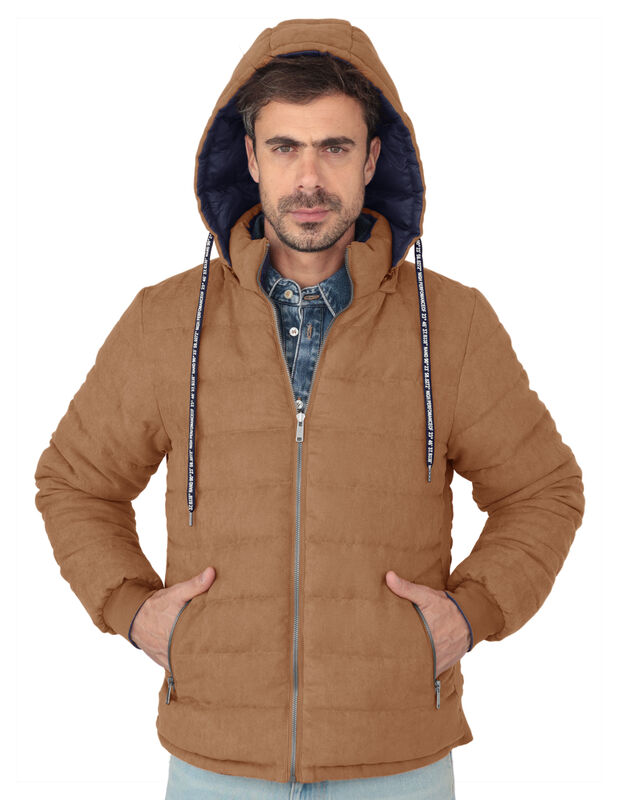 Chamarra Reversible Caballero Capitonada Gorro ... image number null