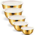 Boles De Mezcla Boskermeal 5 Piezas Acero Inoxidable Dorado