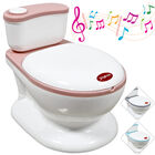 Ba&ntilde;ito Entrenador para Ni&ntilde;os Dise&ntilde;o Realista y Sonido de Agua Espacio para Toallitas Base Antideslizante Rosa