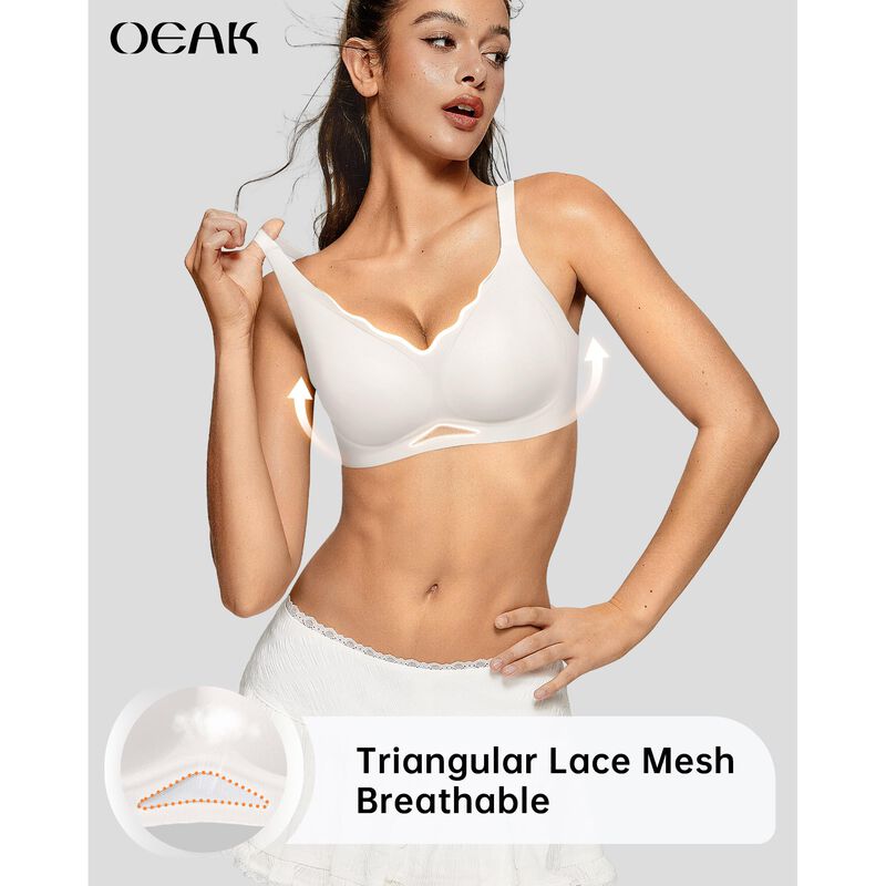 Sujetador OEAK Push-up Sin Aros Jelly Blanco - ... image number null