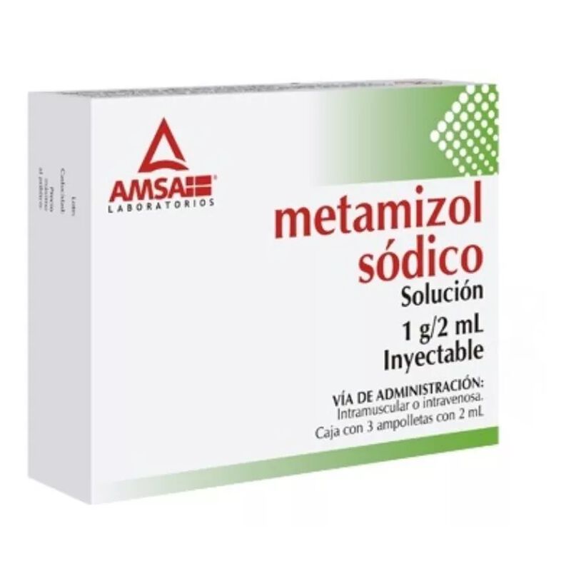Metamizol Soluci&oacute;n 3 Ampolletas 1g image number null