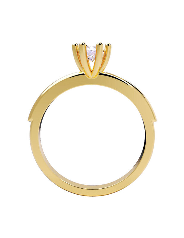 Anillo de Compromiso de 14K con Diamante de Lab... image number null