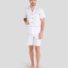 Pijama Corto de Hombre Plumeti Marino