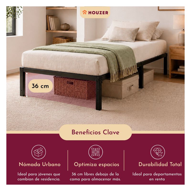 Base Cama Individual Plegable Acero Resistente ... image number null