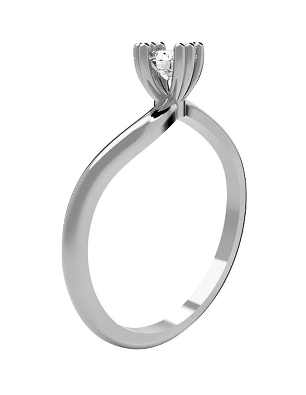 Anillo de Compromiso en Oro Blanco de 10K con C... image number null