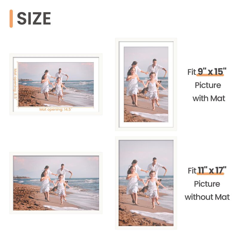 Marco De Fotos Upsimples 28 &times; 43 cm Blanco &ndash; 1 ... image number null