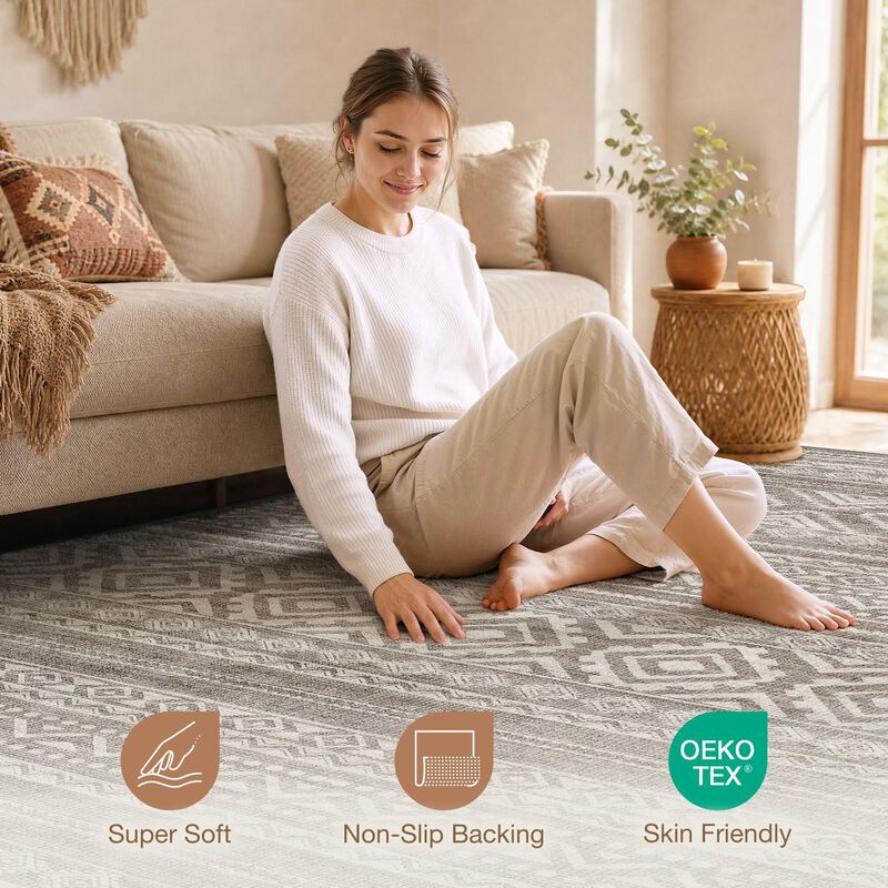 Alfombra De &Aacute;rea Cotiled 33 &times; 26 cm Lavable Boh... image number null