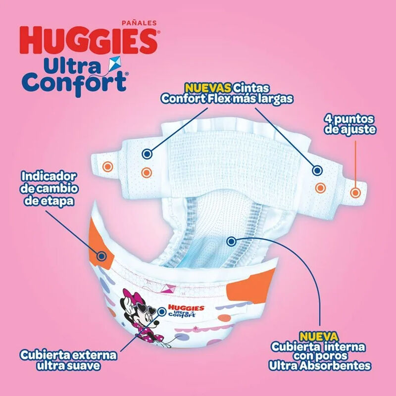Pa&ntilde;ales Huggies Ultraconfort Etapa 7 Ni&ntilde;a 75 Pa... image number null