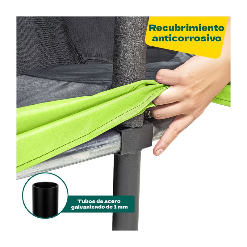Trampolin 8ft 2m Brincolin Empotrado Malla Segu... image number null