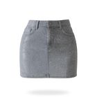 Falda mezclilla de brillos