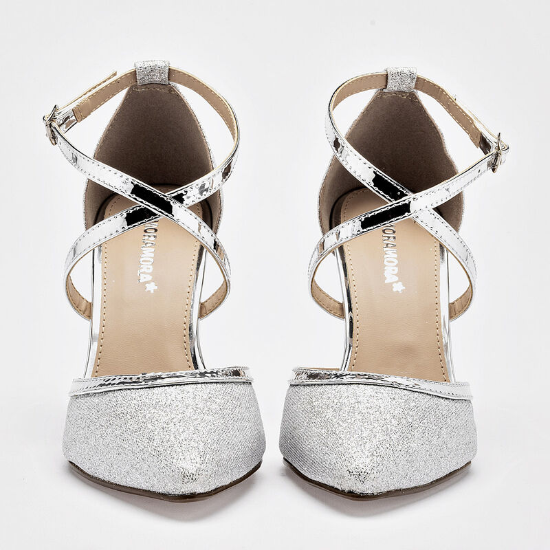 Moramora zapatilla para mujer plata cod 140731-... image number null