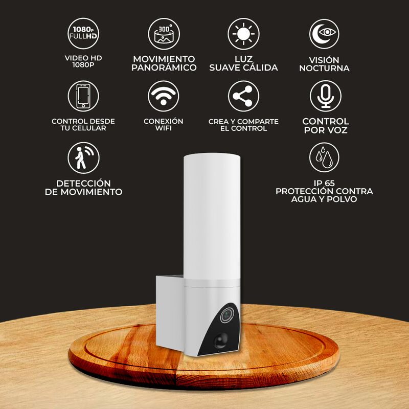 Cámara de Monitoreo con Lámpara Inteligente Wi-... image number null