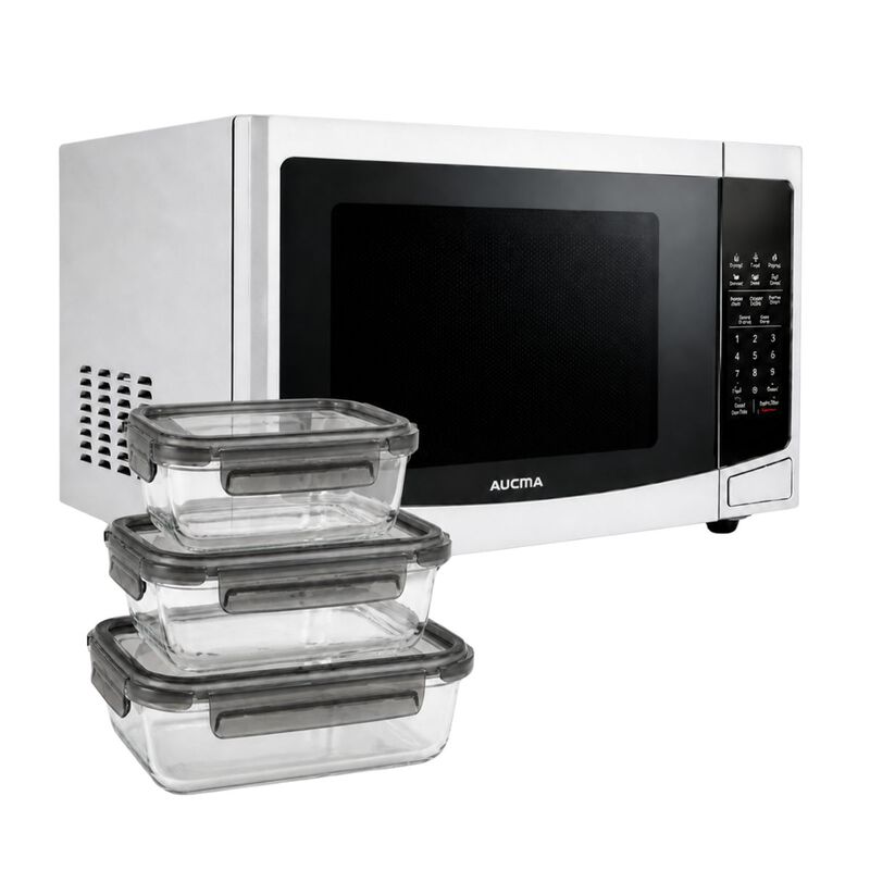 Set Microondas Aucma Akmw11pxbpm 1.1 Pies 1000 ... image number null
