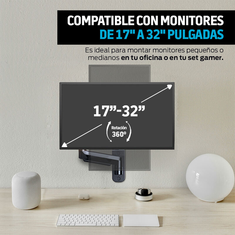 Soporte para Monitor de Pared Brazo Móvil Hidrá... image number null