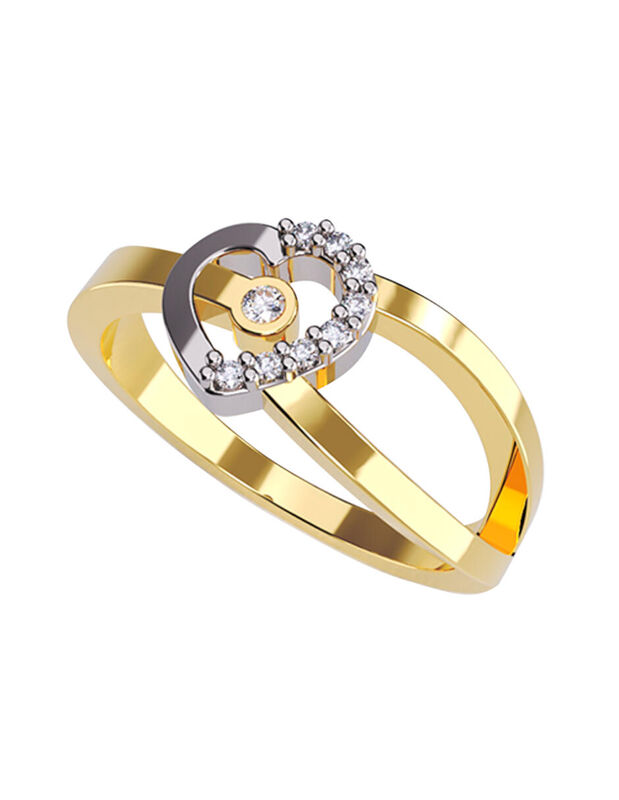 Anillo de Compromiso en Oro Amarillo 14K con Ci... image number null