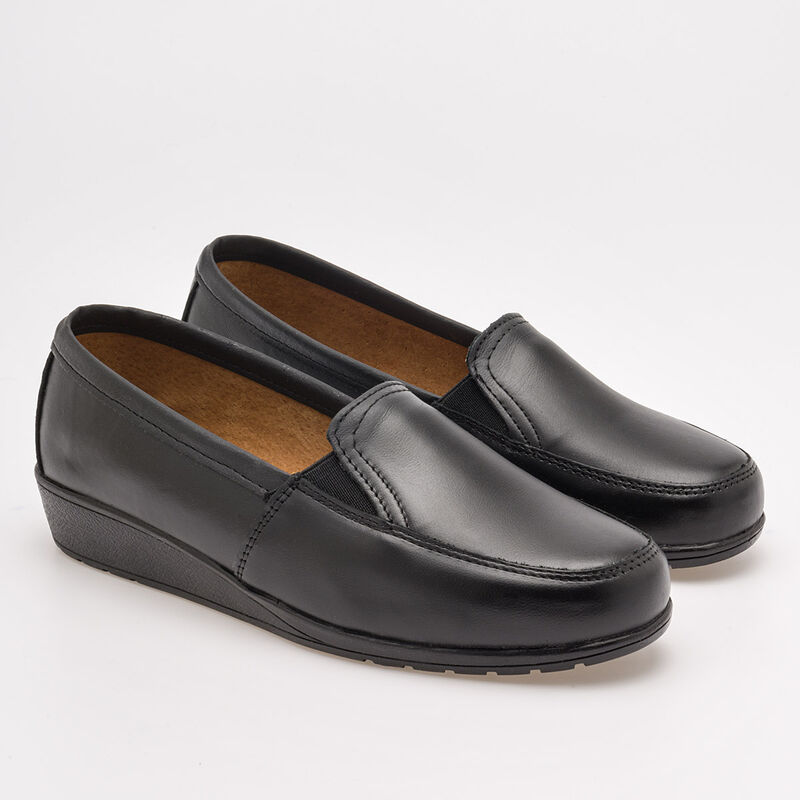 Florenza Zapato de horma c&oacute;moda para mujer negr... image number null