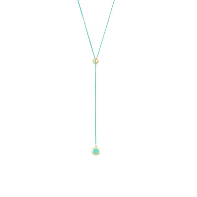 COLLAR OCEAN XL CON CADENA Y CHARM TURQUESA image number null