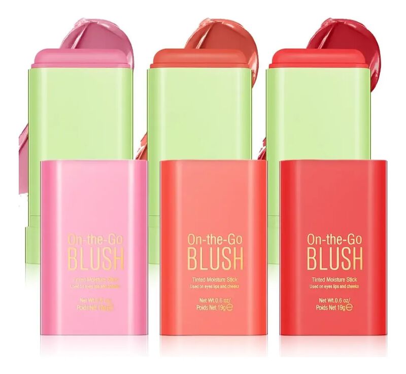 Pack 3 Rubores Blush En Barra Colorete Mejillas... image number null