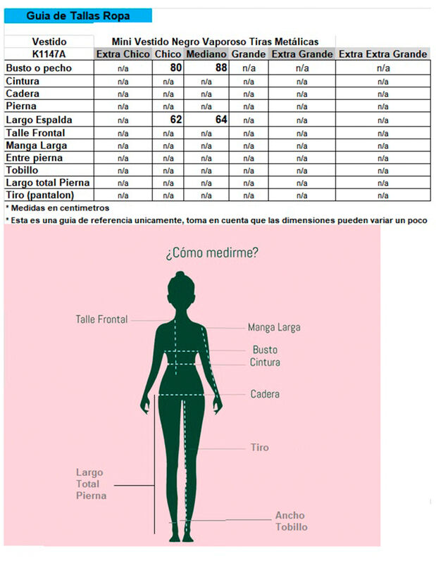 Mini Vestido  Vaporoso Tiras Metálicas Fiesta M... image number null