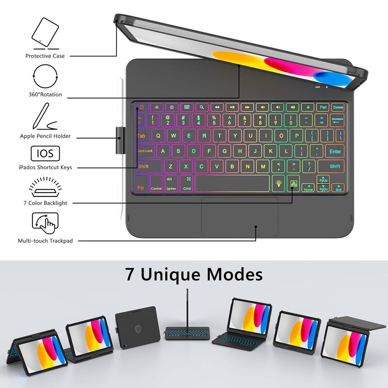 Funda Con Teclado Fuwang Touch Para Ipad 10th G... image number null