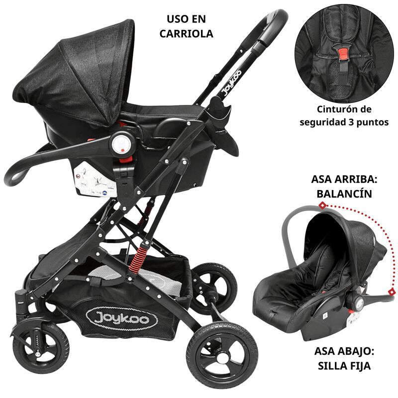 Carriola para Beb&eacute; con Portabeb&eacute; Reversible Con... image number null