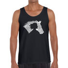 Tank Top Word Art Para Hombre - Ni&ntilde;a y Caballo - Negro