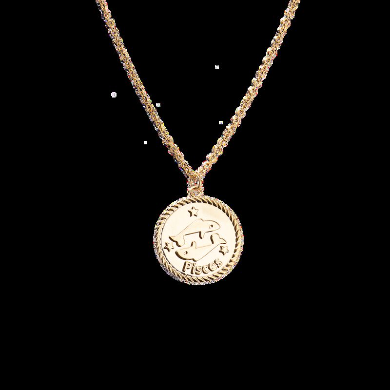 Collar Signo Zodiacal Hor&oacute;scopo, Ba&ntilde;o Oro 18k R... image number null