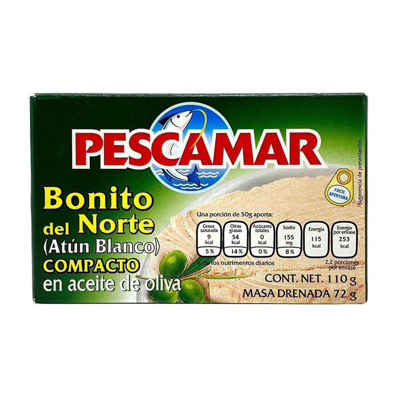 At&uacute;n Claro en Aceite de Oliva Pescamar - 110 g image number null