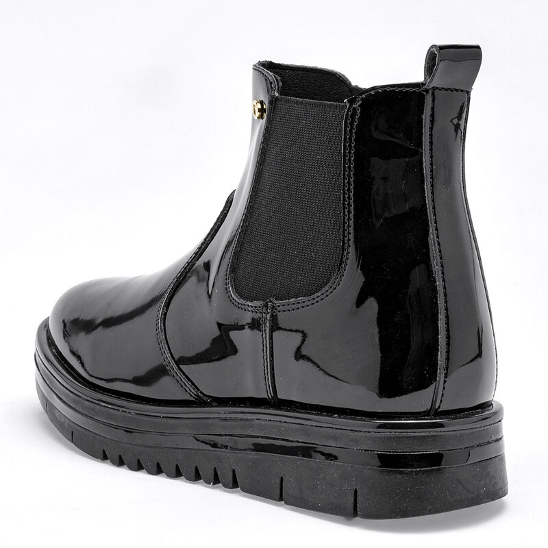 Coqueta Bot&iacute;n para ni&ntilde;a negro charol image number null