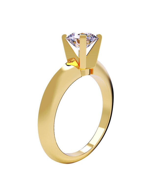 Anillo de Compromiso de 14K con Diamante de Lab... image number null