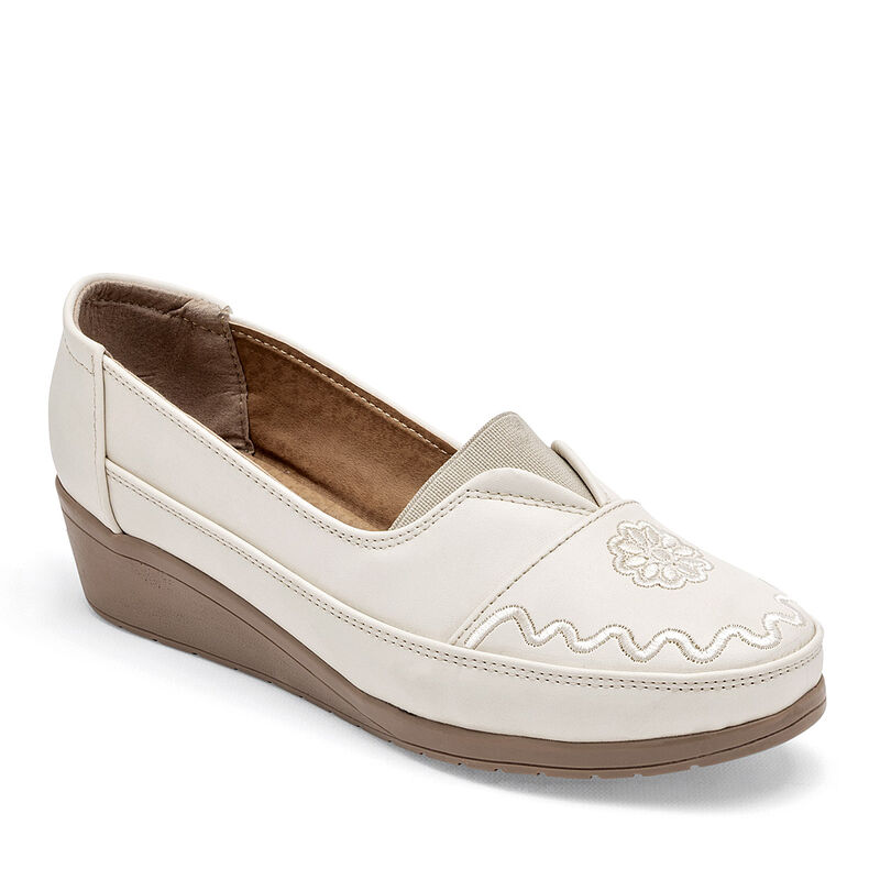 Rumores Zapato de horma c&oacute;moda para mujer latte image number null
