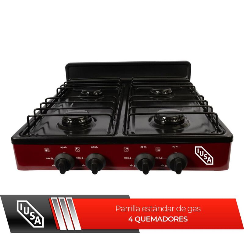 Parrilla A Gas 4 Quemadores Caper Negro Jaspe image number null
