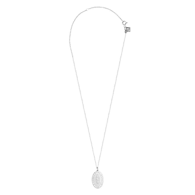 Medalla virgen de Guadalupe de plata con cadena image number null