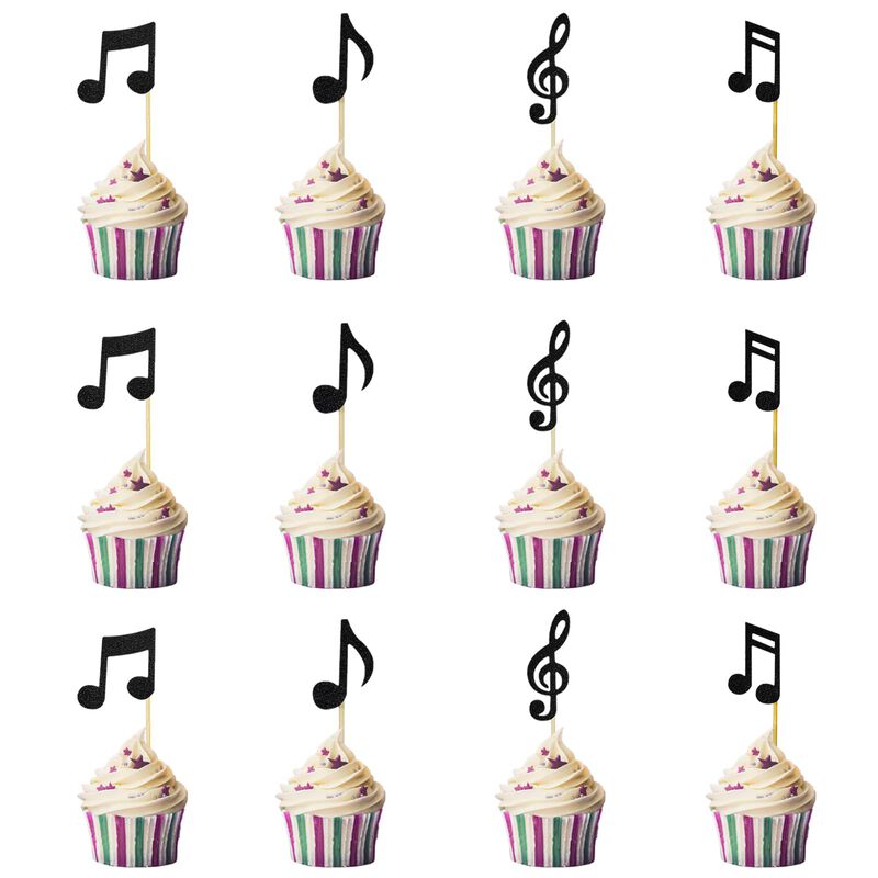 Adorno Para Pastel Iebq 12 Uds. Nota Musical &ndash; ... image number null