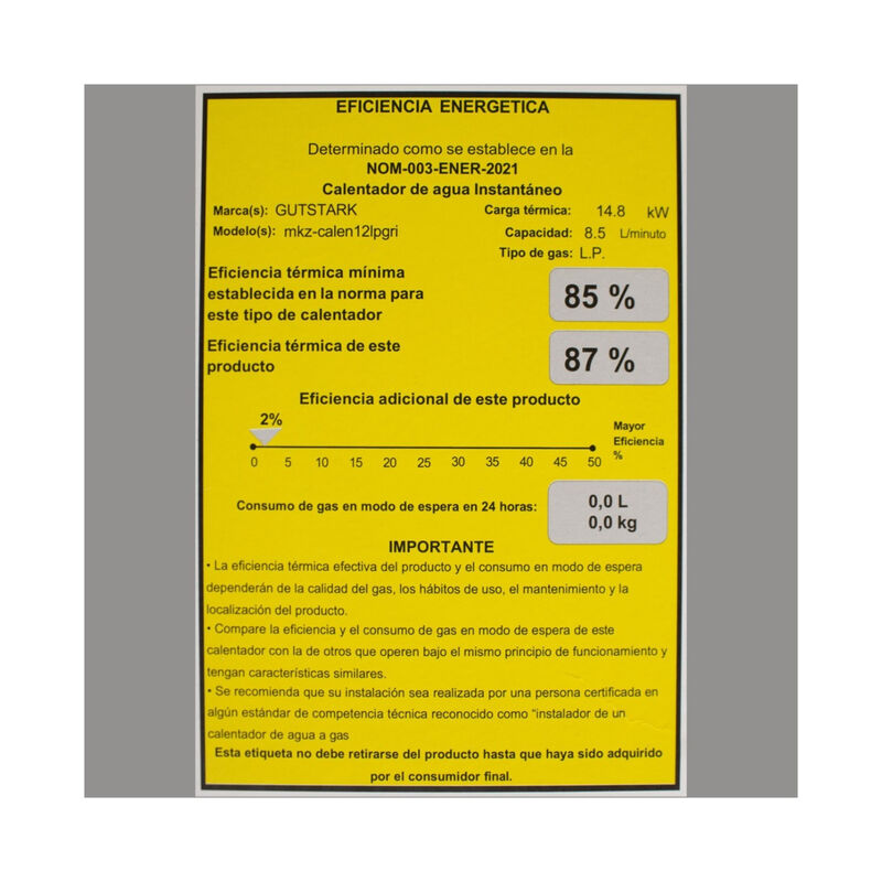 Calentador De Agua Instantaneo Boiler De Paso 1... image number null