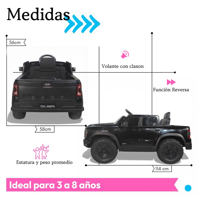 Carro Montable El&eacute;ctrico Ni&ntilde;o Camioneta Pickup ... image number null
