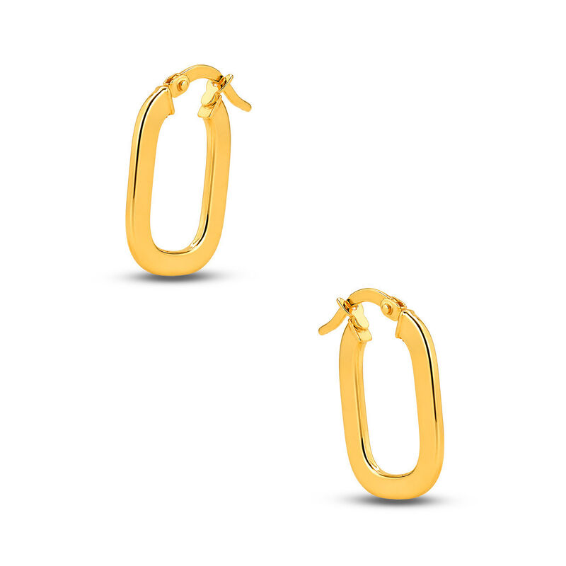 Arracadas Rectangulares Oro 10k 8x15mm | Joyer&iacute;... image number null