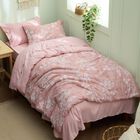 Juego De Ropa De Cama Bedsure Twin Xl Floral Rosa De 5 Piezas