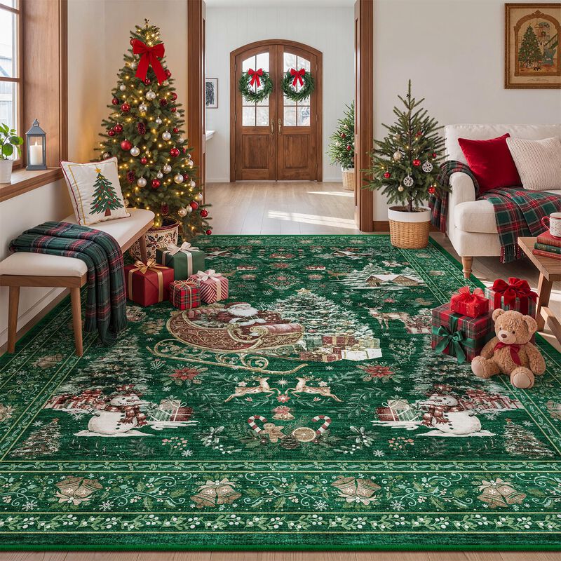 Alfombra Navide&ntilde;a Lavable Zesthome 244 &times; 152 cm... image number null