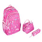 Kit Mochila con Lonchera y Lapicera color Rosa