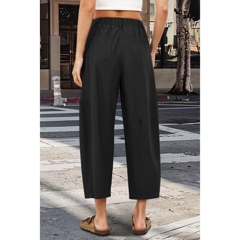 Pantalones Egockal Pierna Barril Mujer Bolsillo... image number null