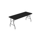 Mesa Pl&aacute;stico Plegable Shtark Negra F&aacute;cil Transportar 50kg