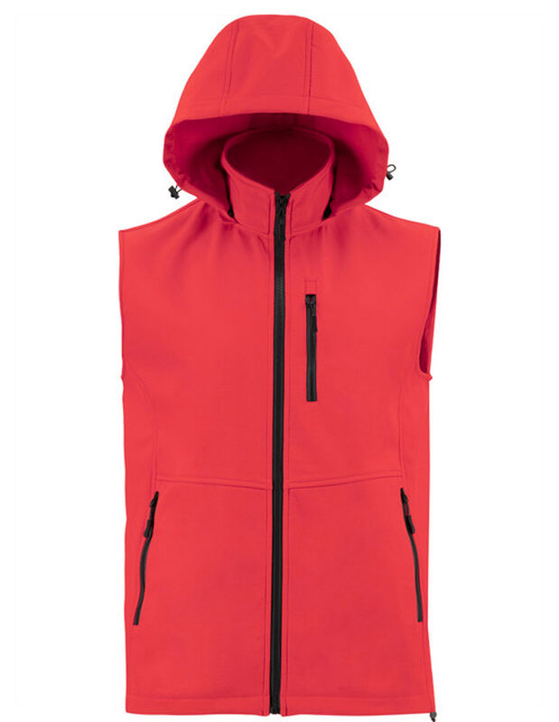 Chaleco Con Gorro Desmontable Cuello Alto Rojo ... image number null