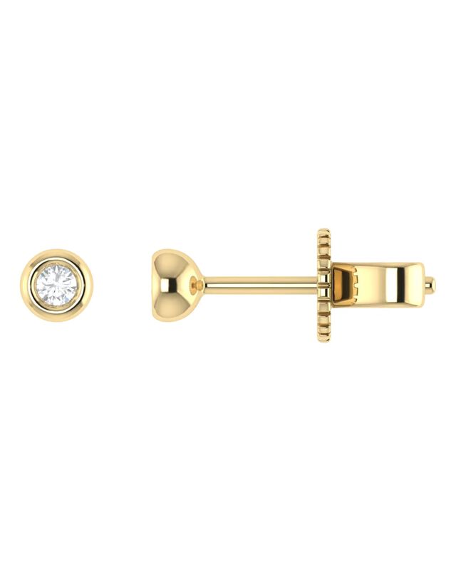 Broqueles De Oro Blanco 14k Con 6pts De Diamant... image number null