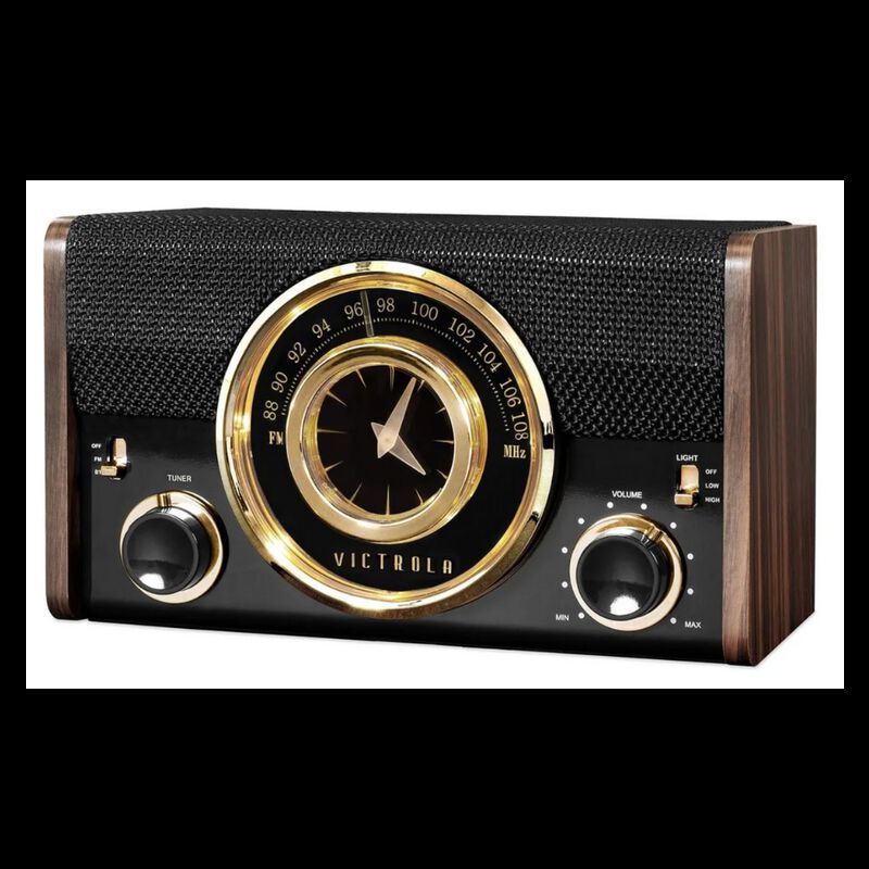 Victrola Radio Reloj Anal&oacute;gico Bluetooth Vintag... image number null