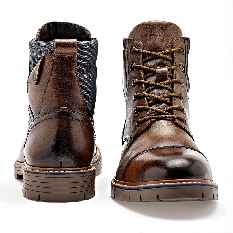 Christian Gallery Bota para hombre camel gris image number null