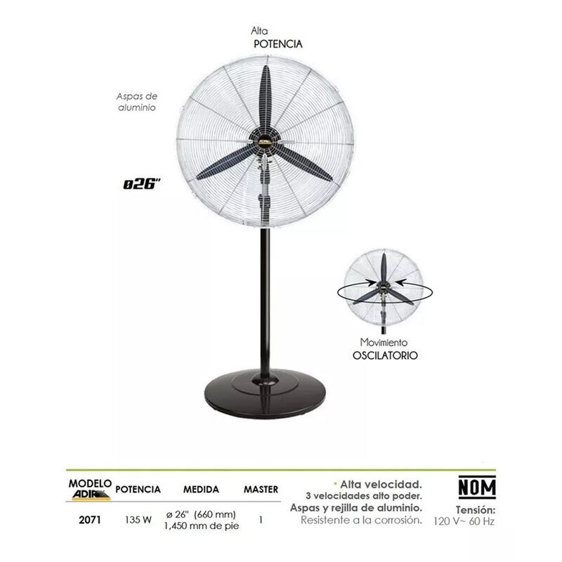 Ventilador Industrial Adir de 26 image number null
