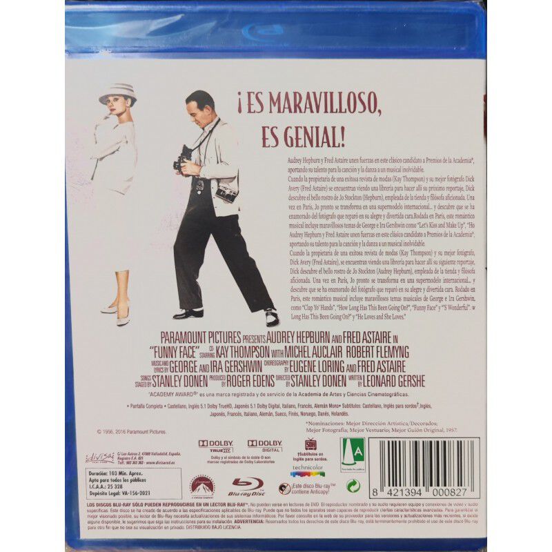 Una Cara Con &Aacute;ngel [blu-ray] (1957) Funny Face image number null