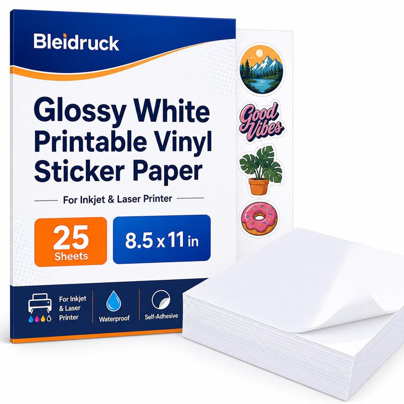 Papel adhesivo vinilo brillante 21,6 &times; 27,9 cm ... image number null